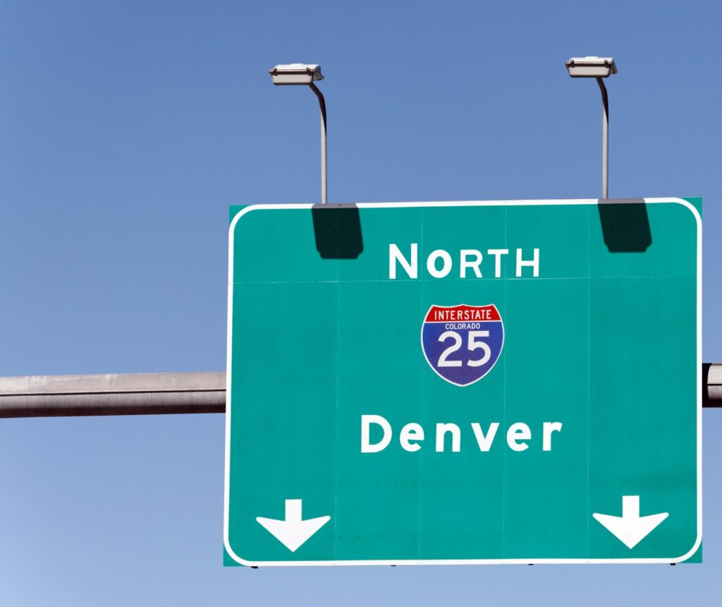 Colorado's I-25 corridor, the site of many recent crystal meth seizures.