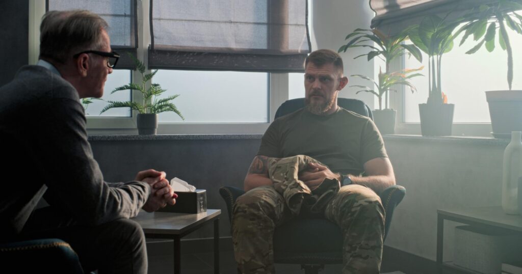 A veteran with addiction asks his therapist which is better for his trauma, CBT or DBT?